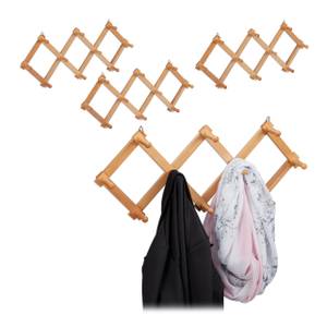 4x Garde robe mural en bois pliable Marron clair