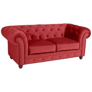 Orleans Sofa 2-Sitzer Rot - Textil - Holz teilmassiv - 196 x 77 x 100 cm