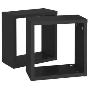 Étagère cube (lot de 2) 3016486-4 Noir - 30 x 30 x 15 cm - Nombre de pièces dans le lot : 2