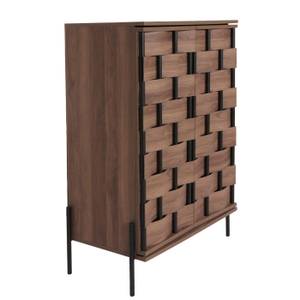 Kommode M44 Braun - Holzwerkstoff - Metall - Holz teilmassiv - 75 x 109 x 40 cm