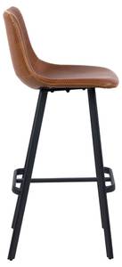 Tabouret de bar Oregon lot de 2 Imitation chêne marron-noir