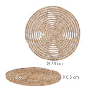 Set de table en fibre de palmier Marron - Rotin - 35 x 1 x 35 cm