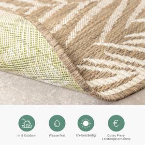 In- & Outdoor Teppich R Malta Leaves Beige - 120 x 120 cm