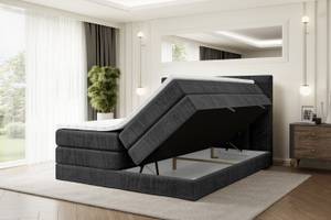 Boxspringbett RICAR KING Schwarz - Breite: 160 cm