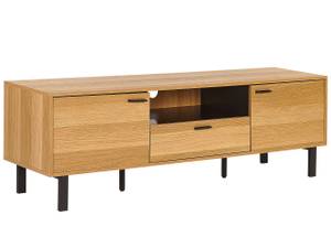 Meuble TV CLAREMONT Noir - Marron - Bois manufacturé - 160 x 51 x 40 cm