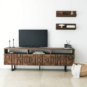 Fernsehschrank Dpatrici Braun - Holz teilmassiv - 30 x 40 x 170 cm