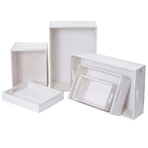 Holzbox C20 (6er-Set) Weiß - Holzart/Dekor - Holz teilmassiv - 40 x 60 x 24 cm