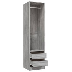 Kleiderschrank 298537-2 Eiche Grau Dekor - Breite: 50 cm