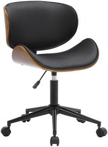 Chaise de bureau Sammy Noir - Cuir synthétique - 52 x 78 x 52 cm