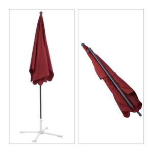 Rechteckiger Sonnenschirm für den Garten Schwarz - Rot - Metall - Kunststoff - Textil - 200 x 235 x 120 cm