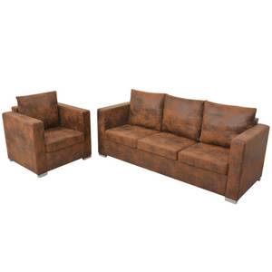 Sofa(2er Set) 3001407-2 Braun - Holzwerkstoff - Textil - 191 x 82 x 73 cm