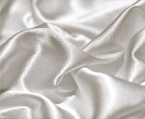 Fototapete Seide in 3D-Optik Weiß - Naturfaser - Textil - 360 x 270 x 270 cm