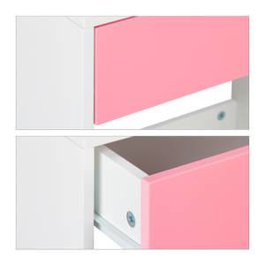 Kinder Schreibtisch und Stuhl Schwan Pink - Weiß - Holzwerkstoff - 80 x 80 x 40 cm