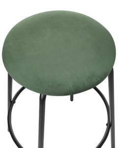 Tabouret de bar MORTON Noir - Vert émeraude - Vert