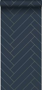 papier peint chevron 7328 Bleu