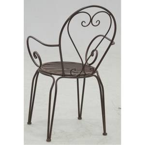 Sessel aus weißem Metall Schwarz