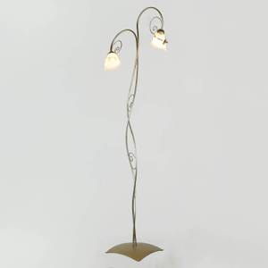 Lampadaire KOKARDA Doré - Blanc - Verre - Métal - 44 x 169 x 44 cm