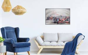 Acrylbild handgemalt Im Windschatten Grau - Massivholz - Textil - 90 x 60 x 4 cm