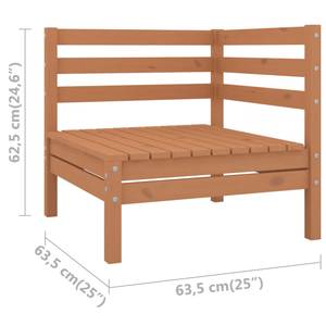 Garten-Lounge-Set (4-teilig) Braun - Massivholz - Holzart/Dekor - 64 x 63 x 64 cm