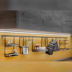Küchenbesteckhalter Titane Grau - Metall - 14 x 14 x 17 cm