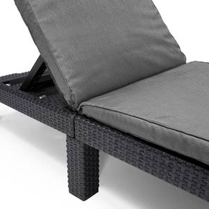 Chaise longue Noir - Matière plastique - Polyrotin - 65 x 26 x 195 cm