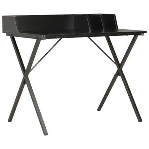 Computer Tisch Schwarz - Metall - Massivholz - 80 x 84 x 80 cm