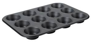 Dr. Oetker Muffinform 12-er Mini Ø 7 cm Schwarz - Metall - 27 x 43 x 3 cm