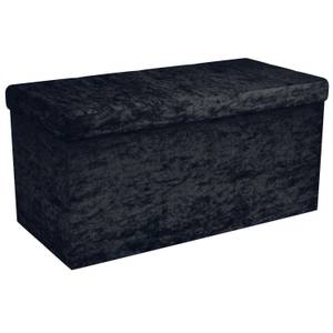 Sitzbank Sitzhocker Sitzwürfel Fußhocker Schwarz - Textil - 10 x 45 x 85 cm