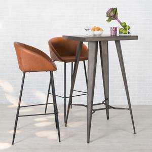 Tabouret de bar Kalba (Lot de 2) Marron foncé