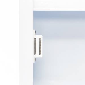 Armoire à pharmacie blanche inox Blanc - Verre - Métal - 27 x 57 x 12 cm