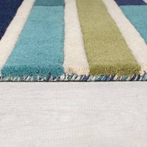 Tapis de salon moderne pure laine KEYO Bleu - 200 x 290 cm