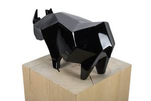 Sculpture moderne Empowered Noir - Pierre artificielle - Matière plastique - 40 x 20 x 14 cm