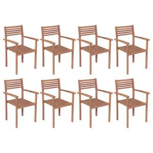 Chaise empilable Bois massif - Bois/Imitation
