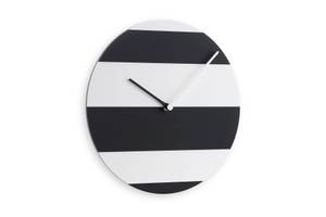Horloge murale design THE ZEBRA. Noir - Blanc - Bois manufacturé - 29 x 29 x 1 cm