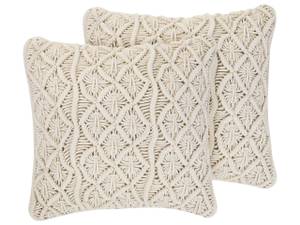 Coussin décoratif GOREME Beige - Blanc - Fibres naturelles - 40 x 14 x 45 cm