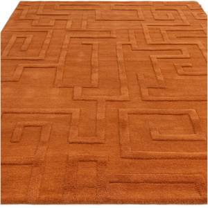 Tapis moderne pure laine tufté main ZEMA Orange - 200 x 290 cm