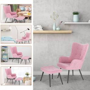 Relaxsessel Henrik Pink - Metall - Textil - 69 x 101 x 70 cm