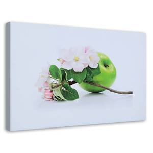 Wandbild Blume und Apfel 120 x 80 cm