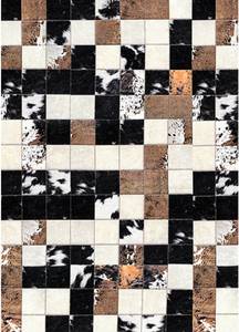 Tapis Patchwork CUBE Marron - Textile - 80 x 6 x 150 cm