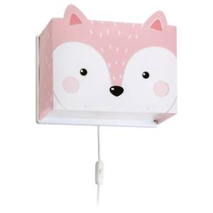 Kinderzimmer Wandleuchte Little Fox Pink - Kunststoff - 17 x 33 x 17 cm