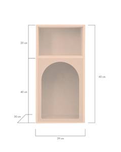 Nachttisch aus MDF in nude Pink