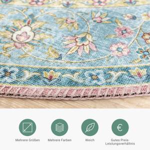 Teppich Vintage R Lily Medaillon Hellblau - 200 x 200 cm