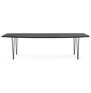 Table À Diner MOTUS Noir - Bois massif - 100 x 73 x 270 cm