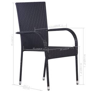 Garten-Lounge-Set (7-teilig) 3006326 Schwarz - Braun