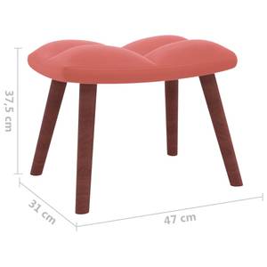 chaise à bascule avec tabouret 3011660-2 Rose foncé