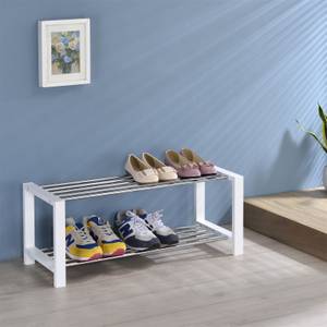 Etagère à chaussures ARINA Blanc - Hauteur : 32 cm