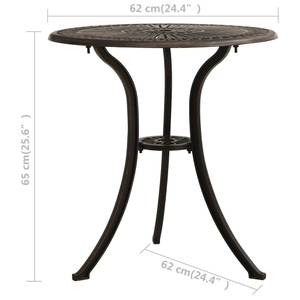 Bistroset (3-teilig) 3011720 Braun - Metall - 62 x 65 x 62 cm