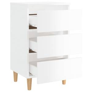 Table de chevet 3009517-2 (lot de 2) Blanc crème brillant