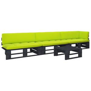 Salon de jardin 3016503-2 (lot de 4) Noir - Vert clair