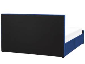 Lit double ROCHEFORT Bleu - Bleu marine - Largeur : 170 cm